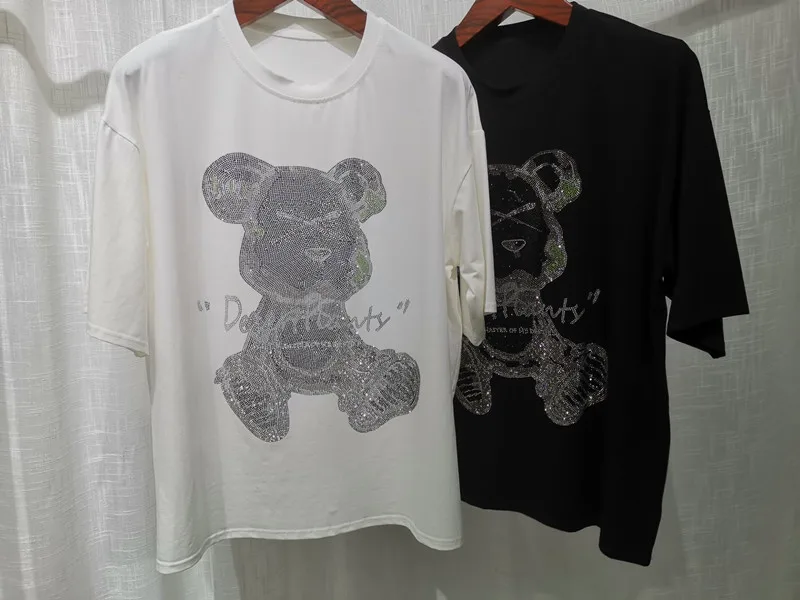 

Summer new all-match simple and fashionable cotton casual hot drill T-shirt