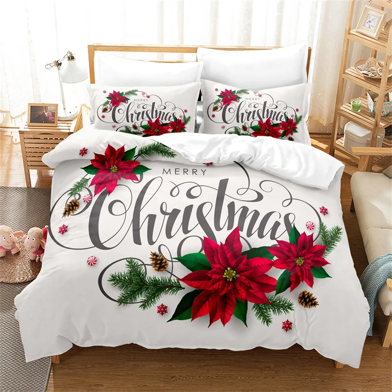 Комплект постельного белья с цветочным рисунком белый комплект пододеяльником и