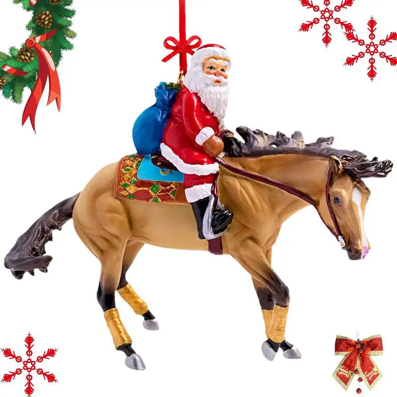 Рождественская елка Декор лошади 2D акриловая подвеска для рукоделия Украшение