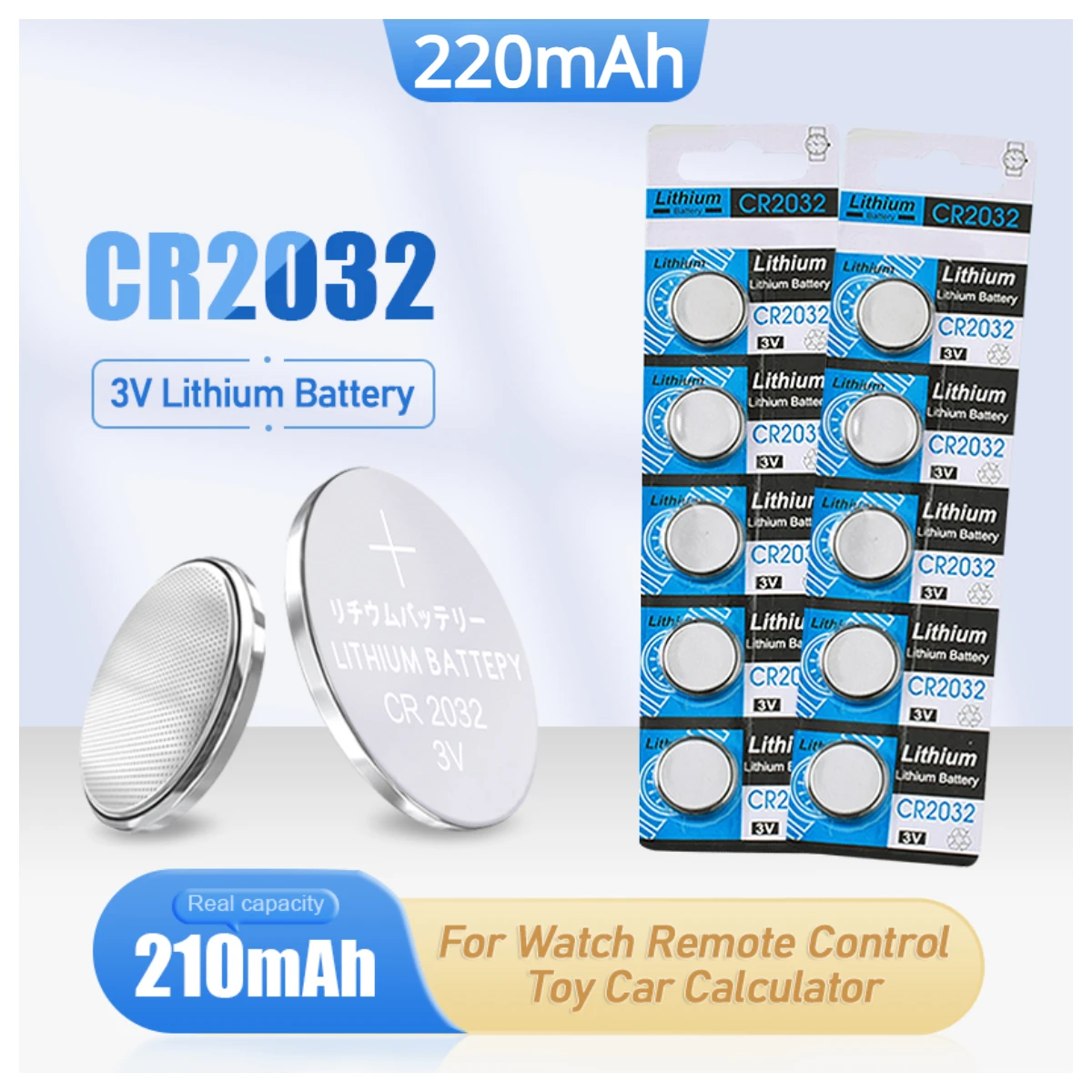 

Литиевая батарея CR 2032 3 в DL2032 ECR2032 BR2032 для дистанционного управления часами автомобильными ключами, электрическими игрушечными кнопками, монетницей