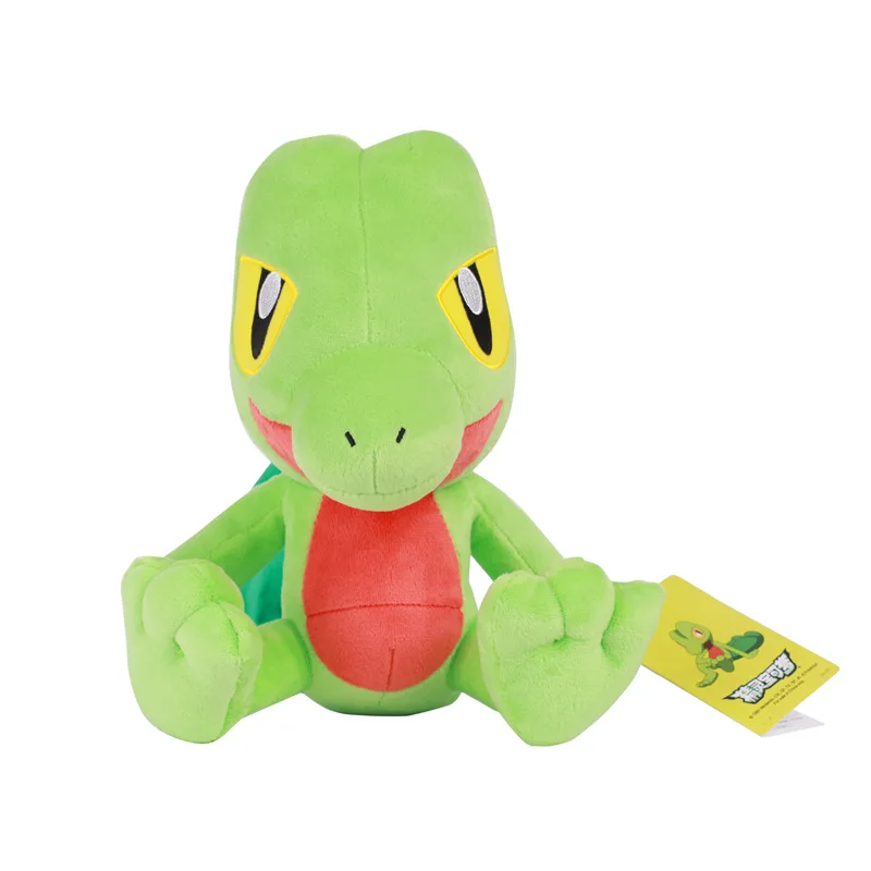 

Плюшевая игрушка Treecko, 25 см, мультяшная анимация, мягкая зеленая ящерица, кукла для детей, подарок на день рождения