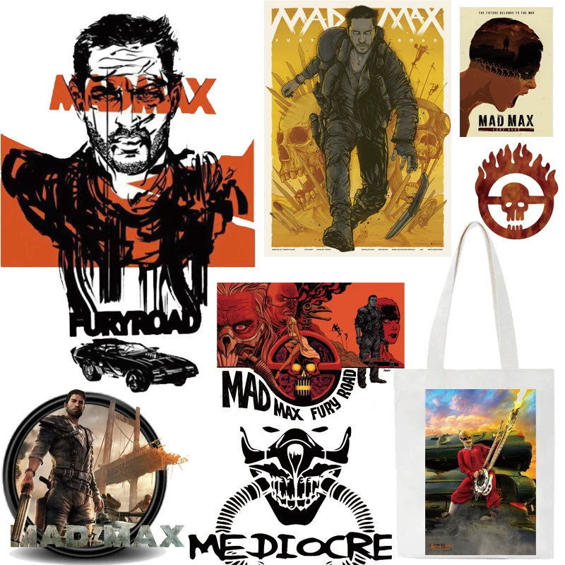 

Cool Movie Men Patches Skull Thermal Stickers on Clothes Fabric Iron-on Transfers for Clothing Thermoadhesive Patch Diy Applique