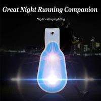 portable running multifunctional warning light night running light hands free led flashlight clip on clothing magnet night light