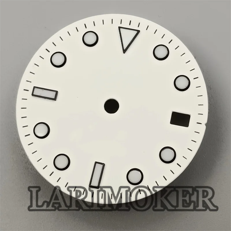 LARIMOKER 29 мм белый черный циферблат синий красный зеленый GMT Mark светящийся Fit NH34