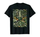 Винтажная футболка в стиле цветочной ботанической диаграммы, Мужская черная футболка, топы унисекс, Футболка Harajuku Ullzang, футболка с забавным принтом