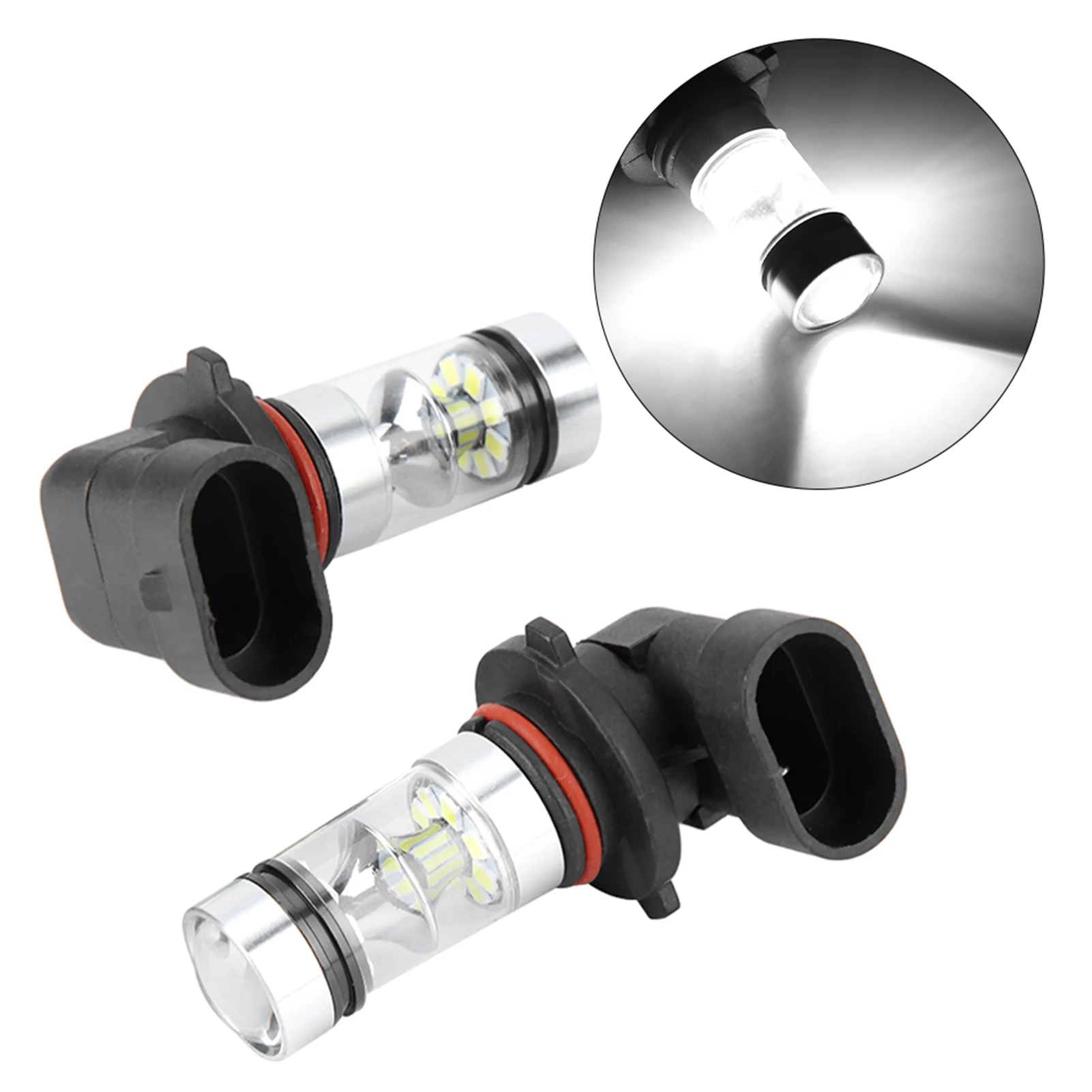 2шт 9006/HB4 100 Вт Белые светодиодные лампы высокой яркости Комплект противотуманных