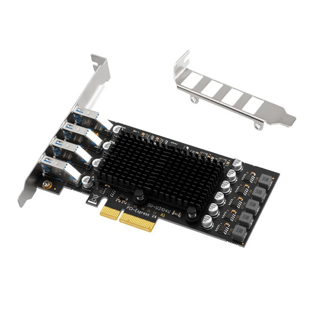 

USB-карта PCIE, 4 порта, USB-разветвитель, PCI E 4X на USB 3,2 Gen2 10G USB3.2 GEN 2, плата расширения ASM3142, чип для ПК
