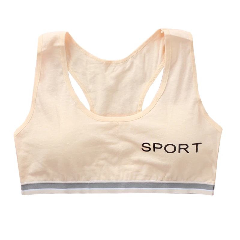 5pc/lot Solid Girls Camisoles Letter Pattern Little Girl Sports Cotton Kids Underwear Vest Soft No Ring Children Training Bras | Детская