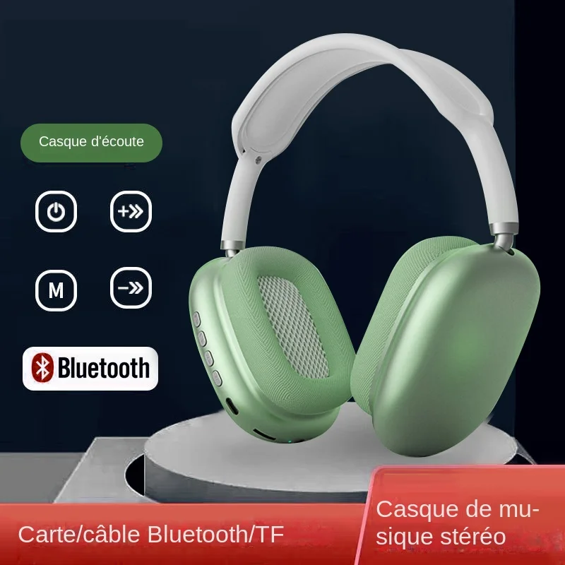 

Беспроводная Bluetooth-гарнитура P9Max, наушники с сабвуфером, подходит для Apple Air, MAS, длительный радиус действия