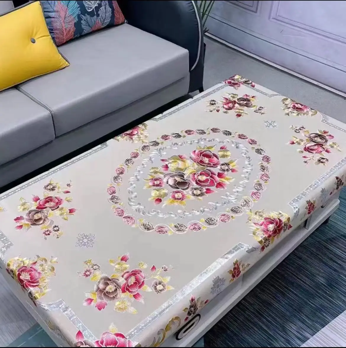 

A tablecloth manufacturer of PVC tablecloth street cloth wholesale hot stamping tablecloth_AN3538