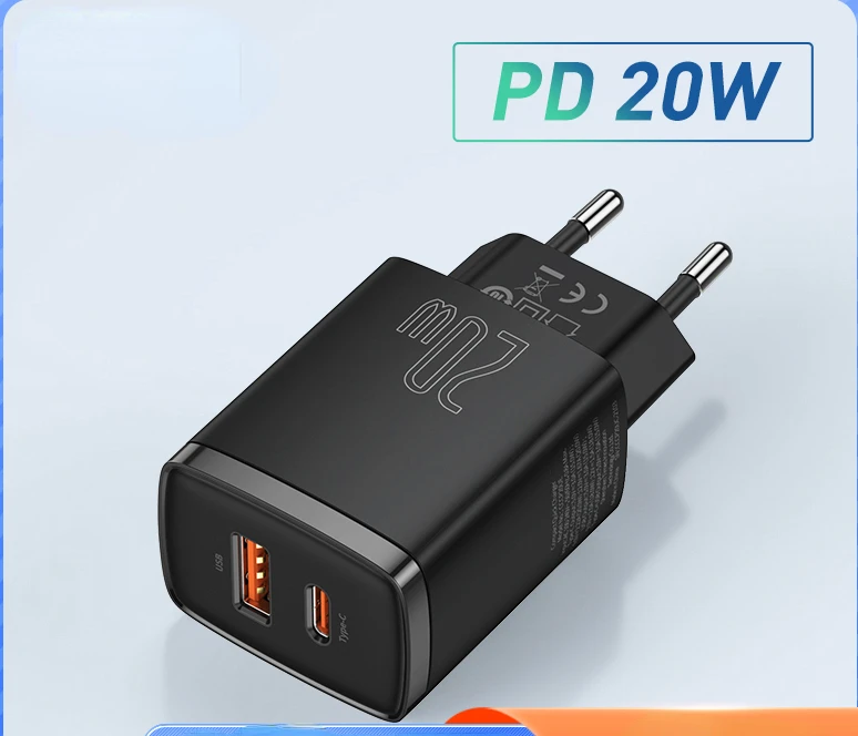 

Original For iPhone 13 12 Pro Max Mini 8 Plus 20W USB Charger Support Type C PD Fast Charging Dual USB Port Portable Phone Char