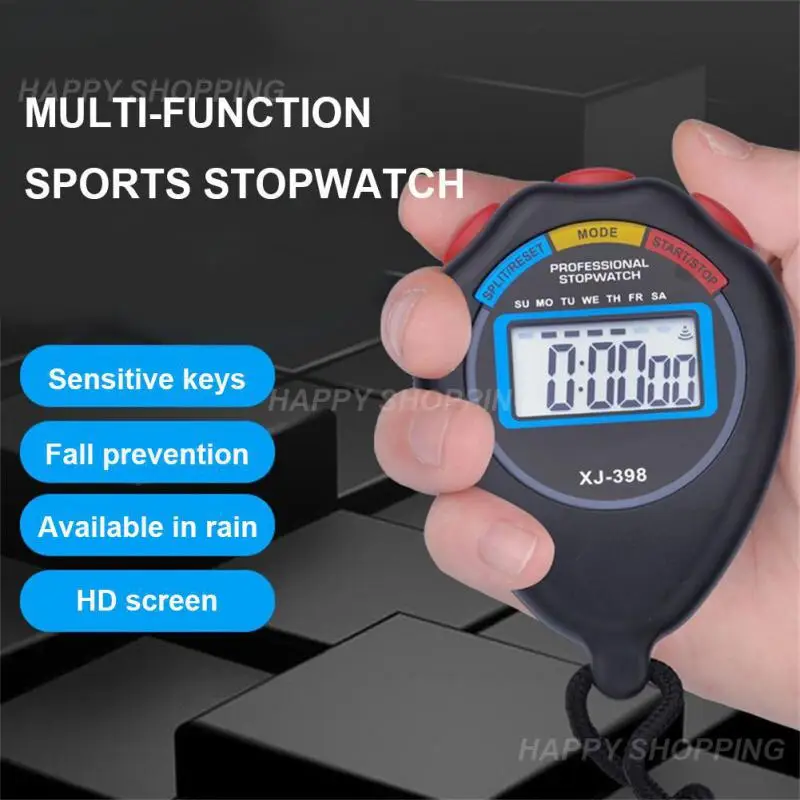 

Sports Stopwatch Timer Waterproof Digital Professional Handheld LCD Handheld Stop Watch For Sports Counter With String Measure