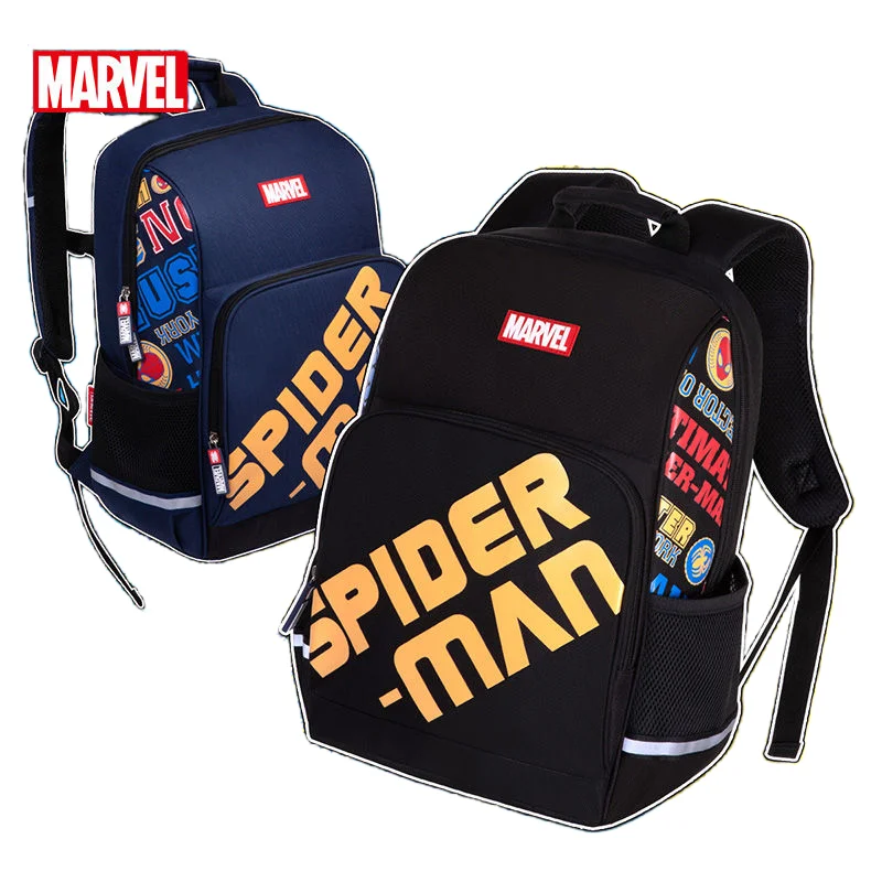 Marvel AnimeSpider-Man Fashion Peripheral Creative Student School Bag Personality Backpack Children's Backpack Trendy School Bag