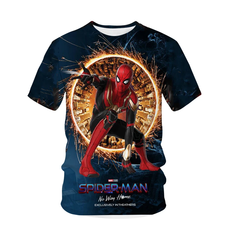 

Мужская футболка с принтом Человека-паука, повседневная спортивная футболка с принтом