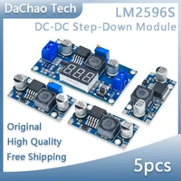 5pcs lm2596s dc dc adjustable step down 3 40v voltage regulator power supply module lm2596 3a buck converter with display