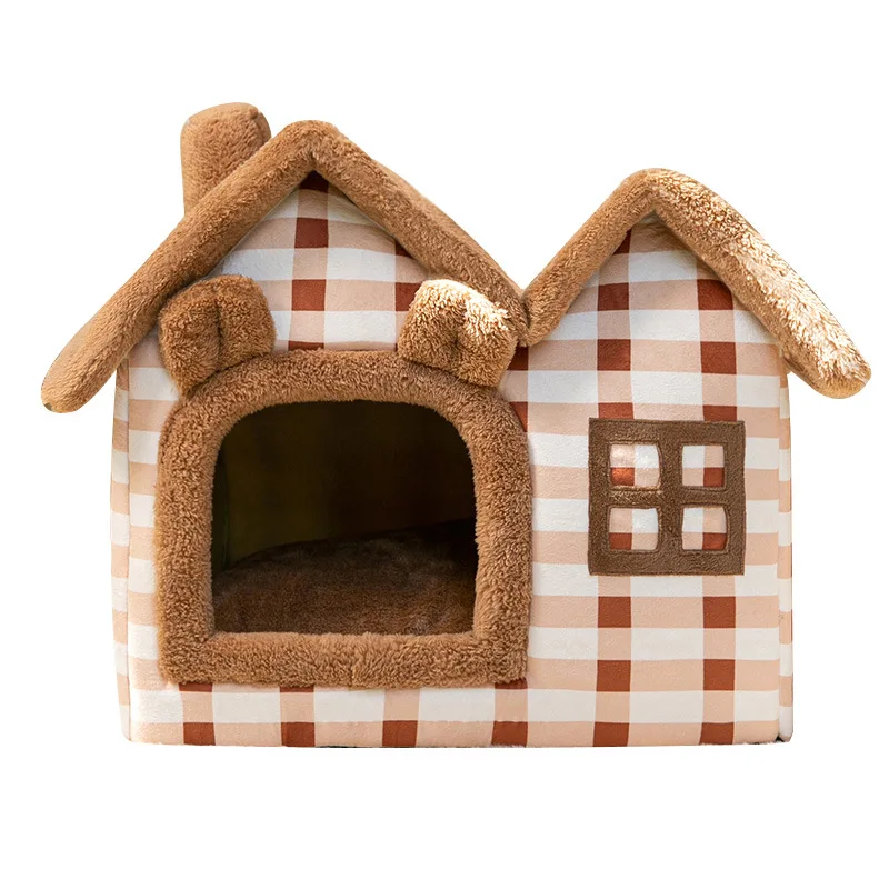 

Pet House Bed for Cats Cat Nest Cute Decoration Decor Kennel Dog Accessories Comfortable Bags Dog Beds for Large Dogs Items Tiny