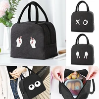 cooler bags lunch bag organizer kids women food insulated thermal lunch box portable canvas pouch chest print waterproof handbag