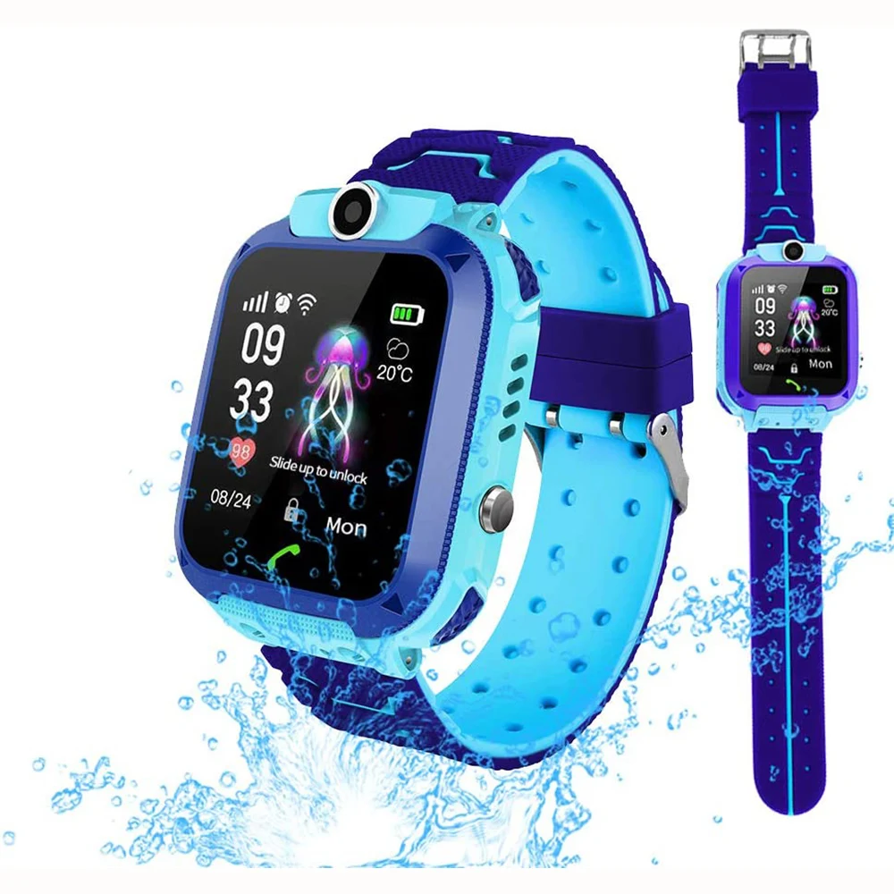 

Q12 Tracking Children SOS Watches Phone Smart Watch Child Sim Card Waterproof Anti-lost Camera Smartwatch Gift For Boys Girls