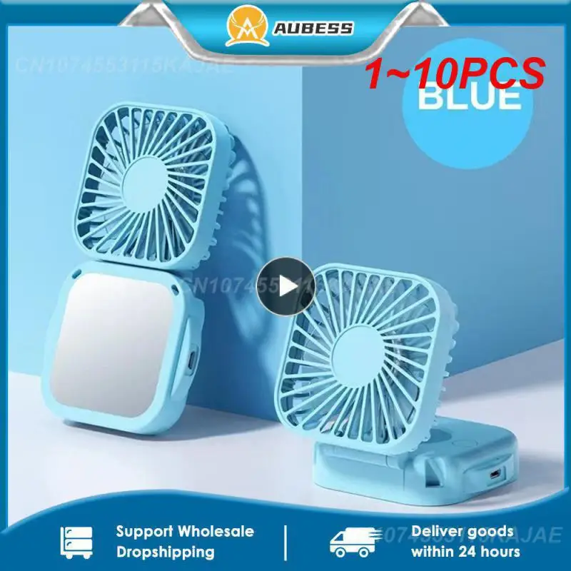 

Зеркальный Карманный перезаряжаемый мини-вентилятор, 1-10 шт.