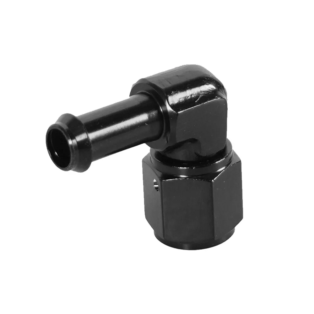

6AN Female to 3/8 5/16 Barb Fitting Adapter 90 Degree Swivel Aluminum