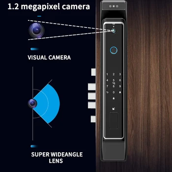 Tuya Wifi Electronic lock biometrics Fingerprint Lock Smart Door Lock Password 3D face recognition Digital Camera El 5