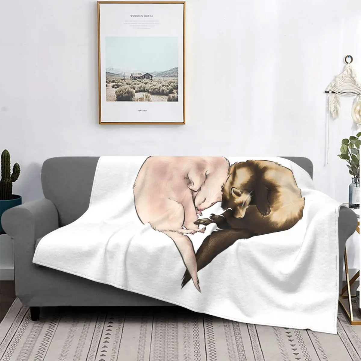 

Одеяло для домашнего декора, приятное для кожи, комфортное, легкое, не скатывается, создает уютную атмосферу, в минималистическом стиле, с милым мультяшным рисунком