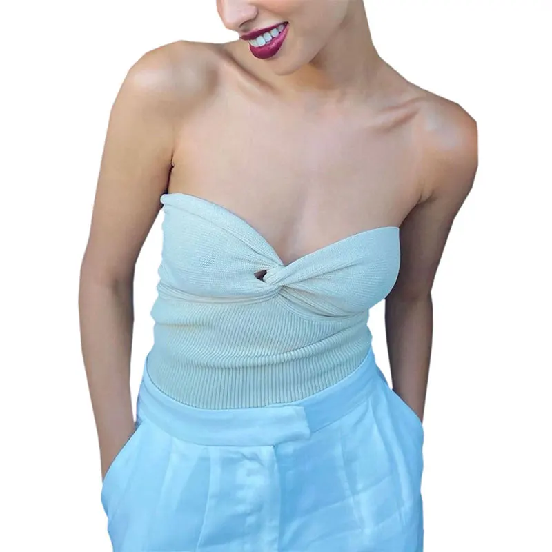 

S-L Youth Women Summer Casual Chest Wrapping Croset Shirt 2022 Sexy Design Sling Y2K Comfortable Female Tank Top