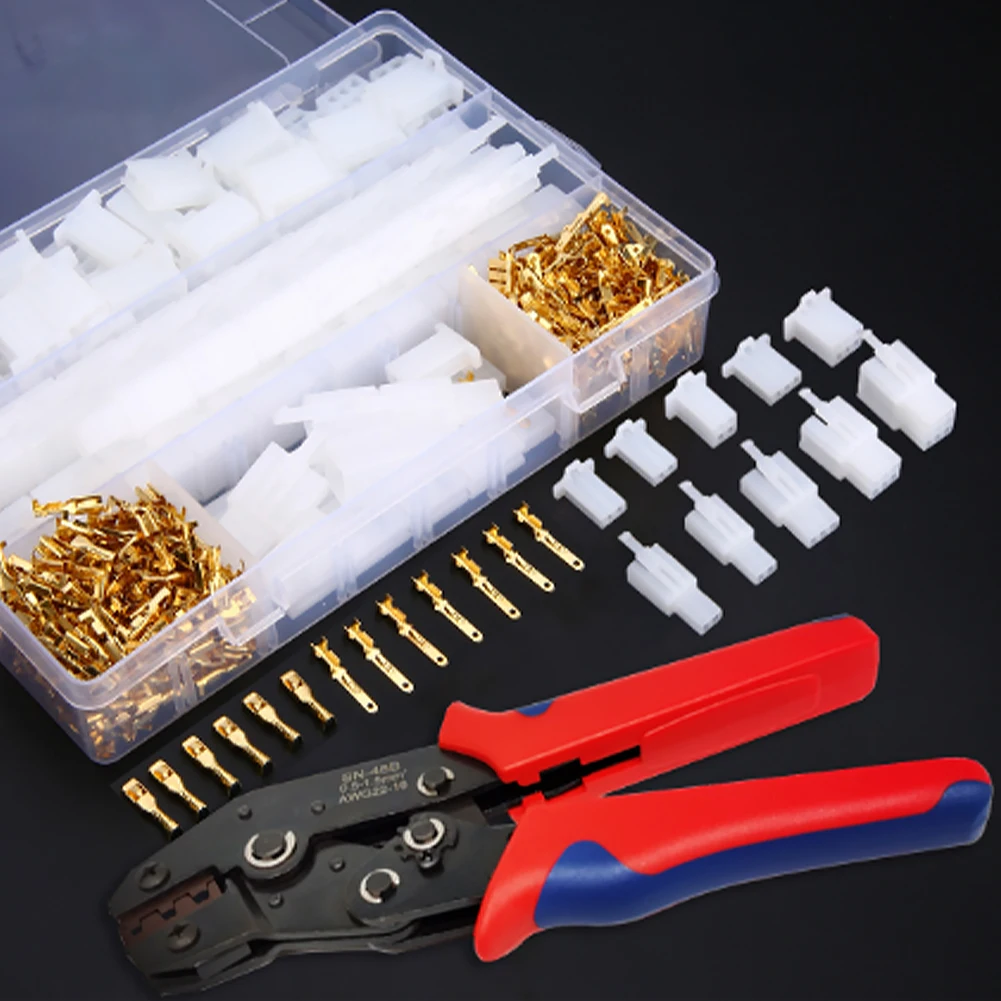 

581pcs Portable Crimp Tool Cable Electrical Wire Connector Ratchet Assortment Crimping Plier Set Professional Lugs Terminal