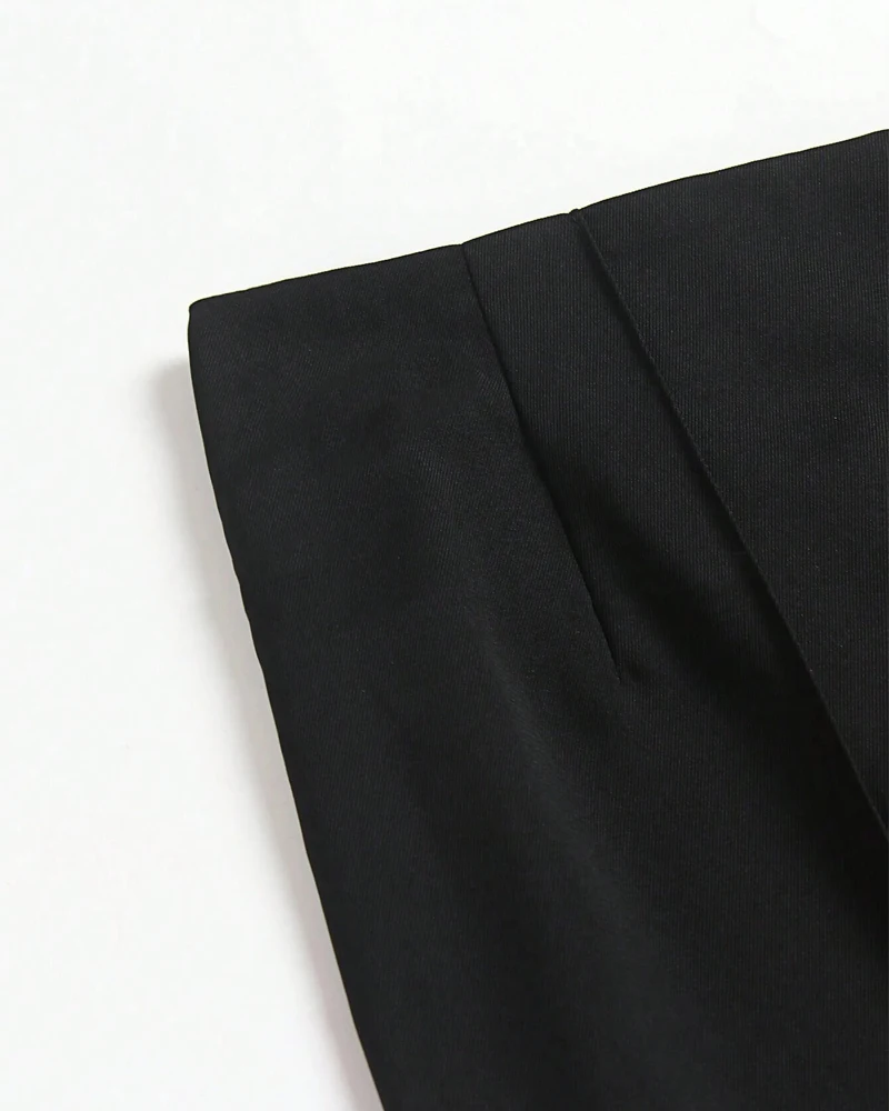 Женские брюки элегантные деловые городские Капри с высокой талией прямые