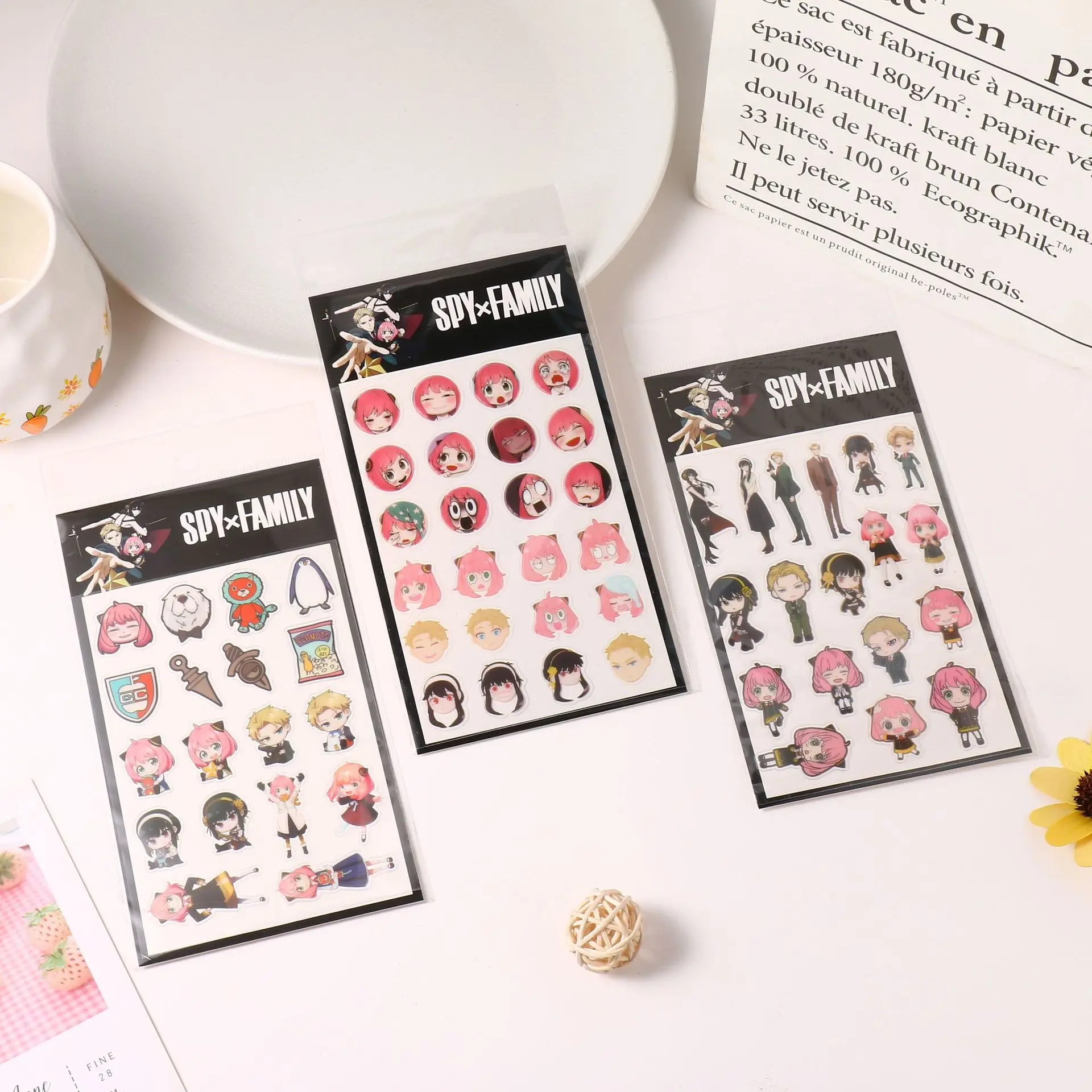 

Anime SPY X FAMILY Stickers Toy Anya HD 3D Fashion DIY Self Adhesive Hand Tear Paper Sticker Toys