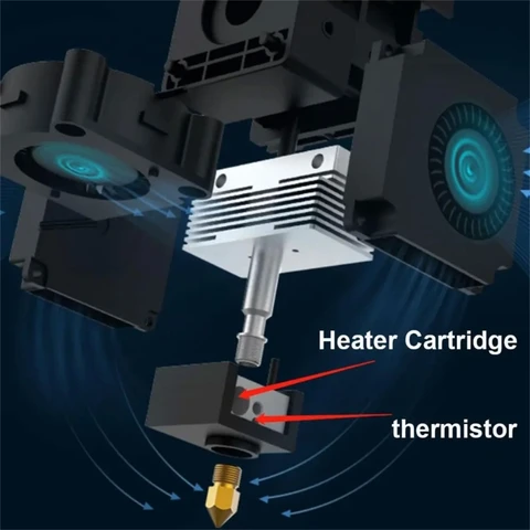 Нагревательный блок-картридж Crust Pro для 3D-принтера Neptune 3
