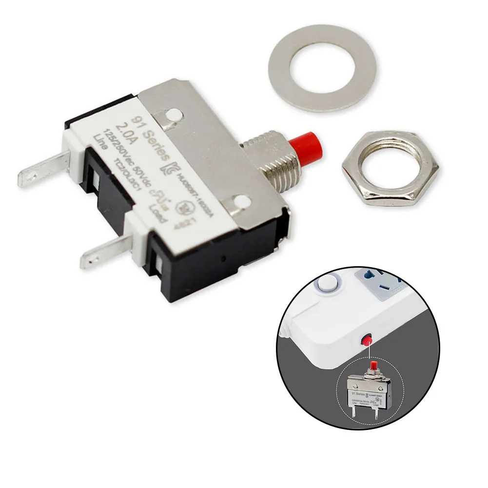 2 шт. кнопочный автоматический выключатель клеммы для защиты от перегрузки