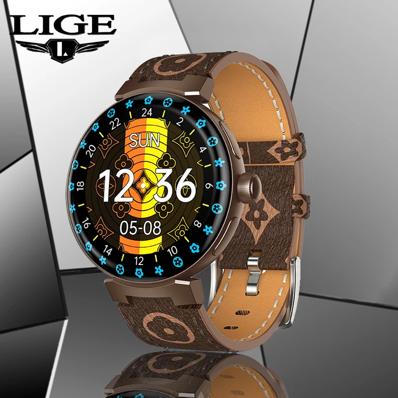 

LIGE NFC Smartwatch Men Body Temperature HD Screen Always DisplayThe Time Bluetooth Call Waterproof Smart Watch For Xiaomi 2022