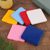 1pc smooth surface square mask case outdoor portable facemask storage box student mask holder face mask storage bag organizer