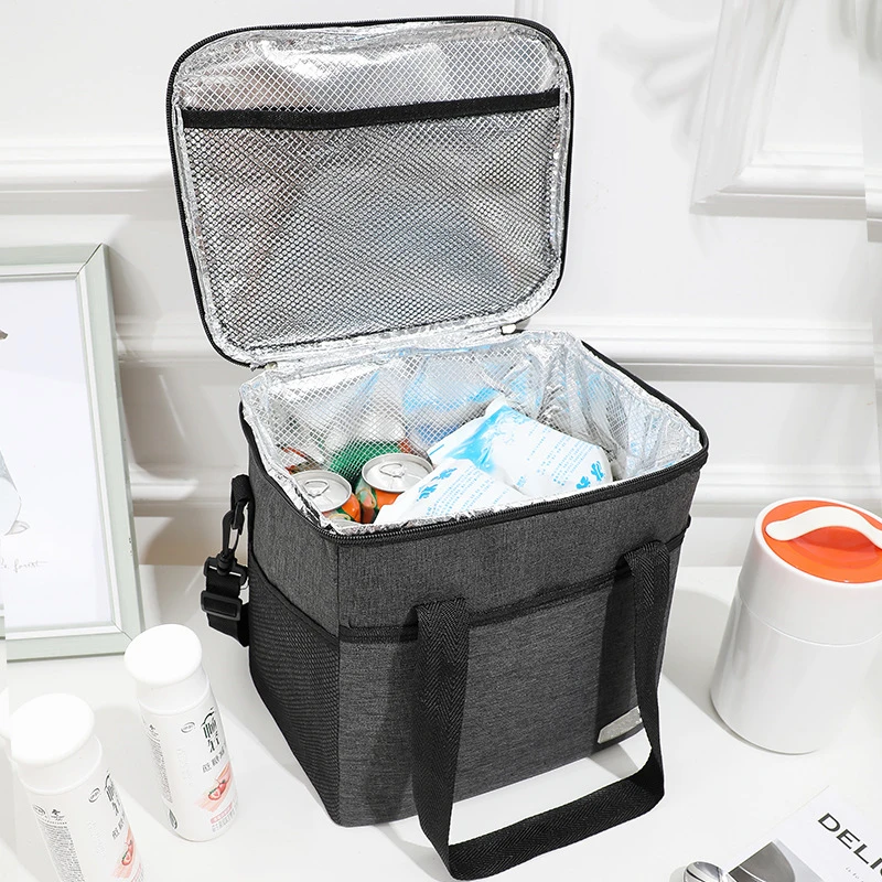 25L Thermal Cooler Ice Bags Work Lunch Box Bag Food Carrier Portable Travel Picnic Insulated Handbags for Women Men Shoulder Bag