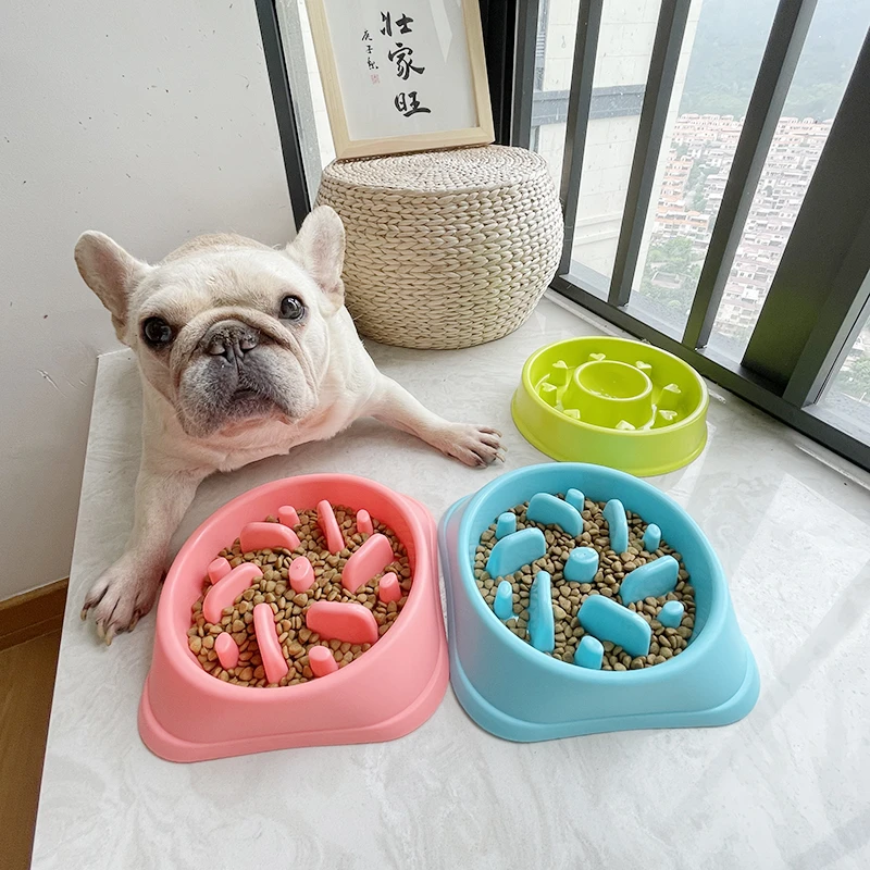 

Pet Dog Cat Slow Feeder Dog Bowl Eco-Friendly Non-Slip Stable Puzzle Pet Food Bowl Pet Bowl Non-Toxic Bloat Stop Easy To Clean