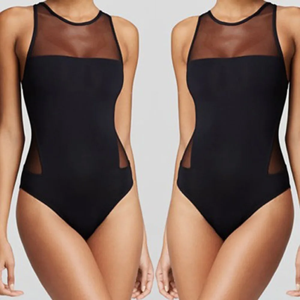 Women Sexy Swimwear New Black Sexy Gauze Backless Elastic Beachwear Woman Swimsuit Bikini Set Fashion Bathing Female 2022