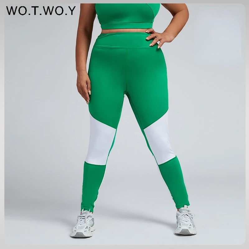 

WOTWOY Booty Lifting Plus Size Leggings Women 2022 Summer High Waist Tight Fitness Pants Female Peach Hip Quick-drying trousers