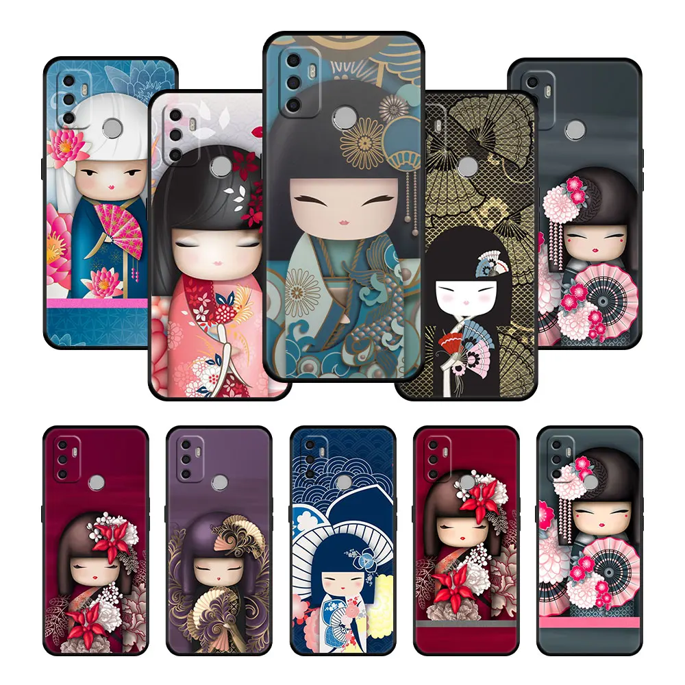 

Kimmidoll Dolls Soft Case Funda for Oppo A15 A74 A53 A93 A16 A9 A5 A54 2020 A53s A3s A12 A95 A72 A7 A12e A92 A93 A31 Cell Black