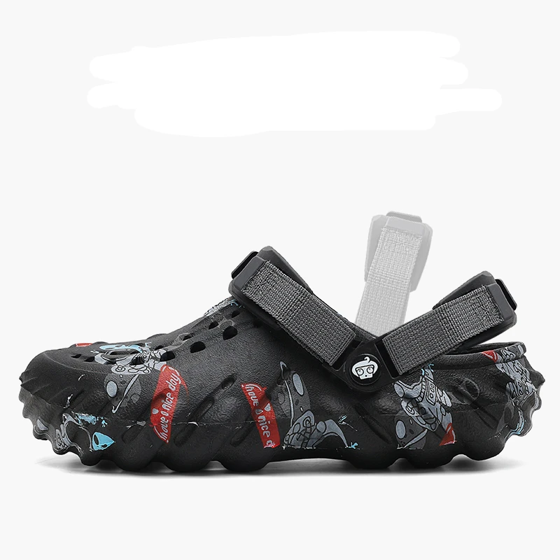 Мужские летние босоножки на плоской подошве мужские уличные садовые тапки