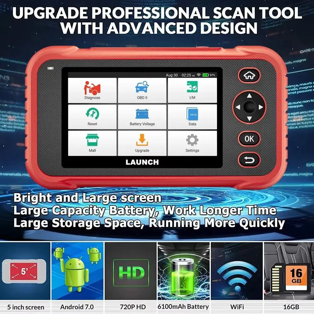 LAUNCH X431 CRP129E PLUS Полная система диагностических инструментов Сканер OBD2 8 функций