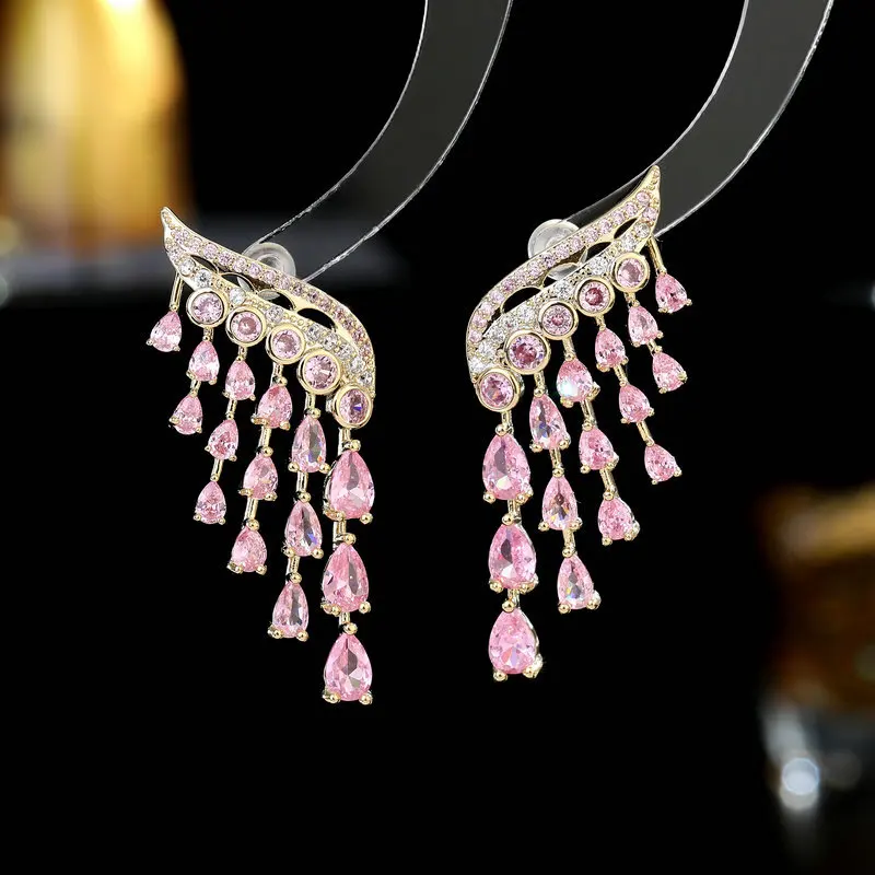 

Женские серьги из серебра 925 пробы, с кисточками и крыльями