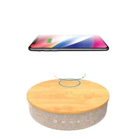 indoor or outdoor party music player power bank coffee desk furniture hotel blue tooth speaker with wireless charger for phone