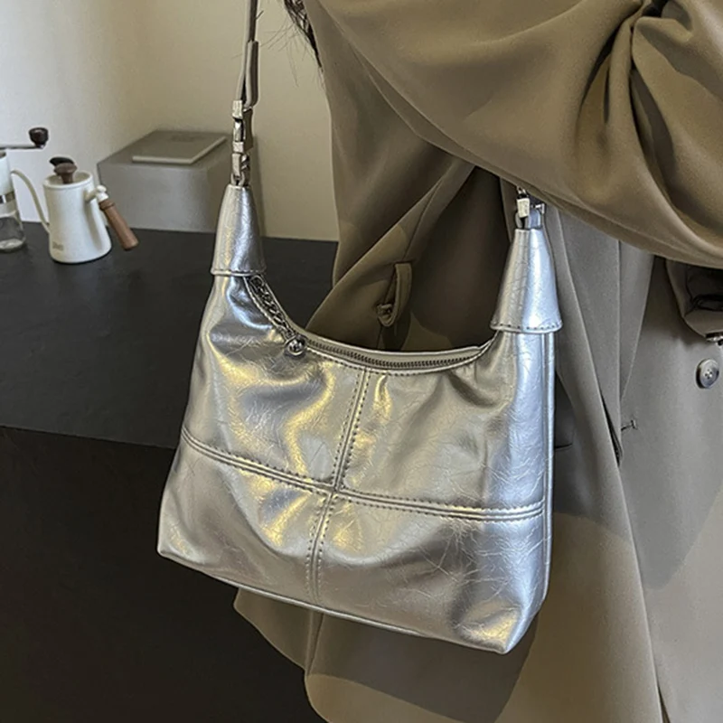 Formeki 5 Colors Women Handbag Ins Fashion Mixed Color Luxury Design Hobos Concise Ladies Female Bag