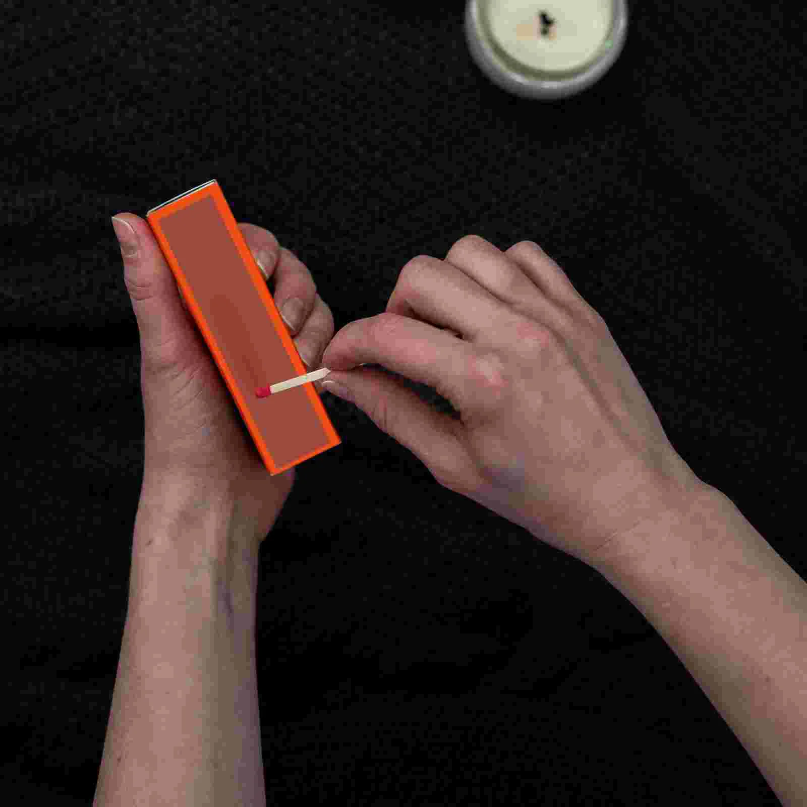 

2 Sets Match Phosphorus Tablets Decked Accessories Fireplace Decor Sticky Match Supplies Paper Striker Strip Stickers