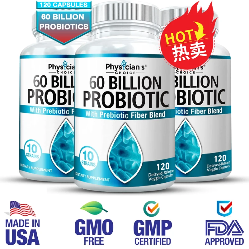 

6 миллиардов пробиотических капсул для поддержки случайного запора, диареи, газа и вздутия живота для здоровья пищеварения
