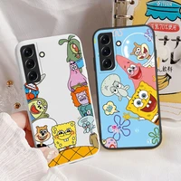 cartoon spongebob patrick case for samsung galaxy s22 plus s 22 ultra bumper phone cover soft tpu anime funda for samsung s22