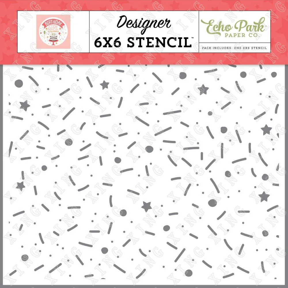 

New Birthday Sprinkles Diy Layering Stencils Wall Painting Scrapbook Coloring Embossing Album Decorative Paper Card Template