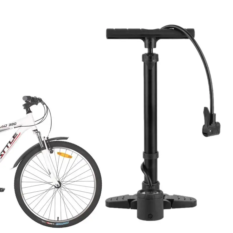 

Велосипедный напольный насос с манометром, складной напольный насос с эргономичной ручкой, для отдыха на открытом воздухе, аксессуары для горных велосипедов