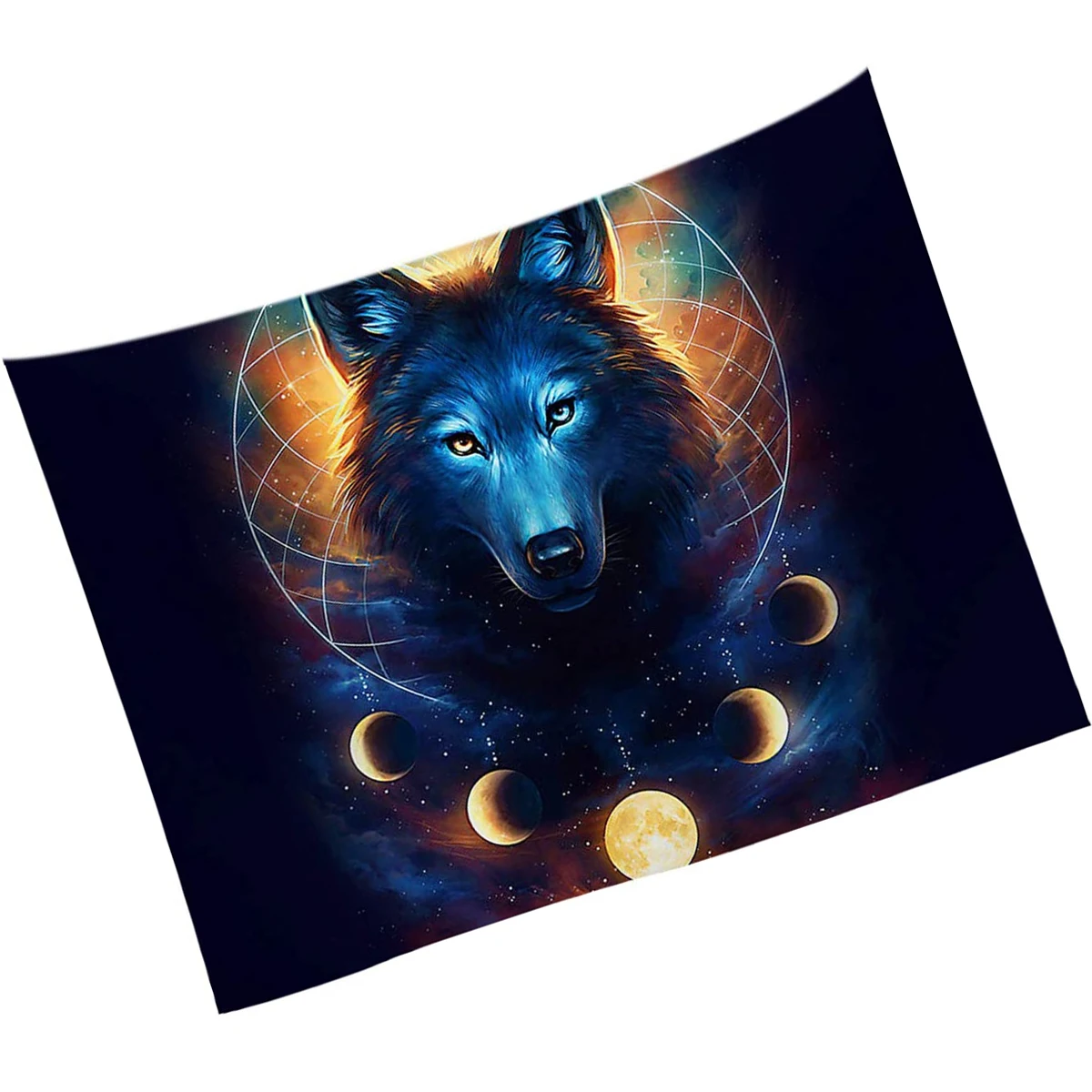 Настенный гобелен волка в космосе декор для спальни гостиной настенный - купить
